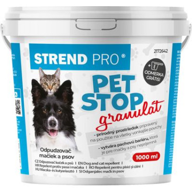 Odpuzovač Strend Pro PET STOP, granulát, 1000 ml, přírodní plašič psů a koček