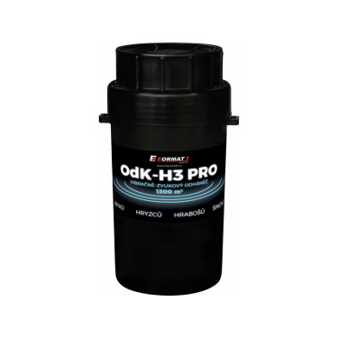 OdK-H3 PRO Plašič krtků, odháněč krtků, hryzců, hrabošů VIBRAČNĚ - ZVUKOVÝ - Kombinace akustických vln a mechanických vibrací, dosah cca 1300 m2