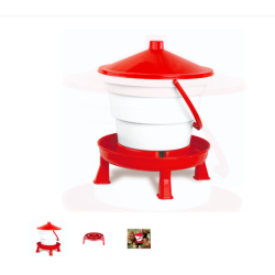 Napájecí kbelík pro drůbež, s podstavcem, 15 l - GAUN 12043