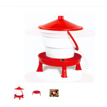 Napájecí kbelík pro drůbež, s podstavcem, 15 l - GAUN 12043