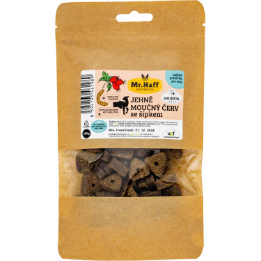 Pamlsky pro psy JEHNĚ - MOUČNÝ ČERV SE ŠÍPKEM 100 g