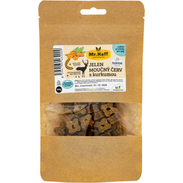 Pamlsky pro psy - JELEN MOUČNÝ ČERV S KURKUMOU 100 g