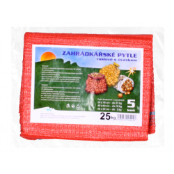 Pytel rašlový s úvazkem nosnost 25kg červený 50x72cm 5ks