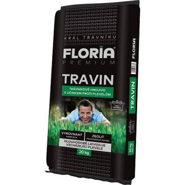TRAVIN hnojivo na trávníky s účinkem proti plevelům 25 kg