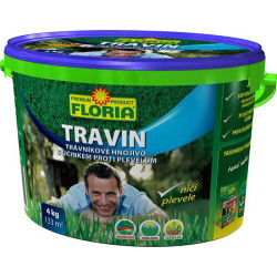 FLORIA Travin 4 kg, trávníkové hnojivo s účinkem proti plevelům 