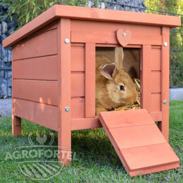 Dřevěná mini králíkárna BRNO, 515x420x430 mm