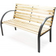 Zahradní lavička Gamma - kovová se dřevem, 120 x 62 x 82 cm