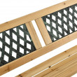 Zahradní lavička Epsilon - kovová se dřevem, 122 x 54 x 73 cm