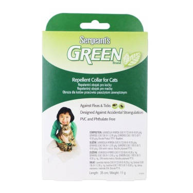 Sergeanťs Green obojek pro kočky 35cm
