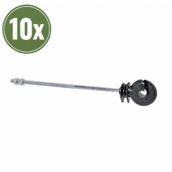 Izolátor předsazený s podpěrou, délka 20 cm, závit M6 - 10 ks