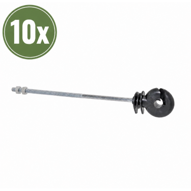 Izolátor předsazený s podpěrou, délka 20 cm, závit M6 - 10 ks