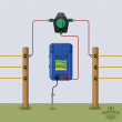 Přepínač ohrazení plastový pro elektrický ohradník