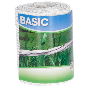 Ohradníkové lanko BASIC 500m, 3 x 0,16 mm Niro, bílá 