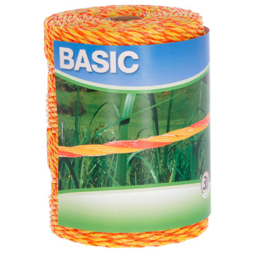 Ohradníkové lanko BASIC 250m, 3 x 0,20 mm Niro, žlutá/oranžová