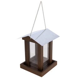 Krmítko pro ptáky Kerbl Jochberg, dřevo/plexisklo/kov, 20 x 20 x 25,5 cm
