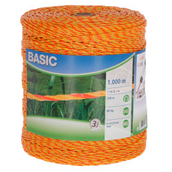 Lanko pro elektrický ohradník, 3 mm/1000 m, žluto-oranžové