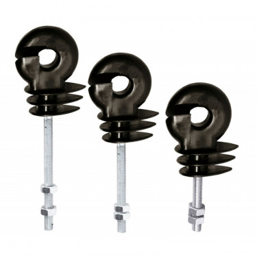 Izolátor kruhový se závitem M6 - délka 3.5/8 cm s maticemi