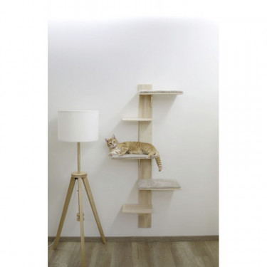 Kočičí strom na zeď, škrabadlo pro kočky, 150 cm, přírodní  