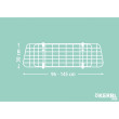 Zábrana do auta bezpečnostní, 96-145 x 30 cm  