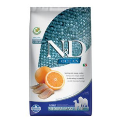 N&D OCEAN DOG Adult M/L Herring & Orange 2,5kg