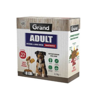 GRAND Dry Adult medium&large breed hovězí 2,5kg