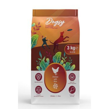 Kraftia DOGSY Adult M/L Chicken & Rice 3kg