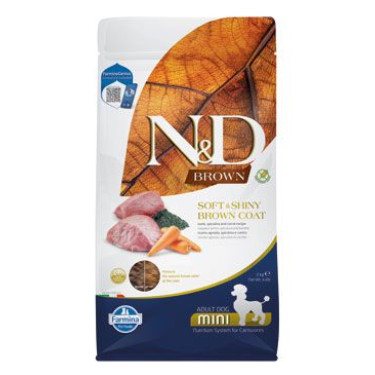 N&D BROWN DOG Adult Mini Lamb& Spirulina&Carrot 2kg