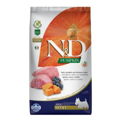 N&D Pumpkin DOG Adult Mini Lamb & Blueberry 7kg