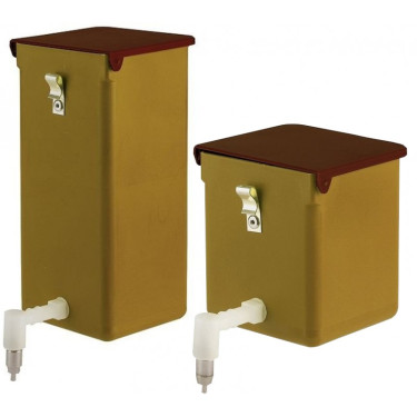 Napáječka pro králíky s nerezovým niplem, hnědá