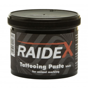 Barva tetovací RAIDEX, 600 g, černá, na zvířata  