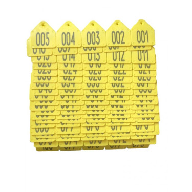 Ušní známky Merko M9 pro prasnice – díl s hrotem, popsané 051–100 