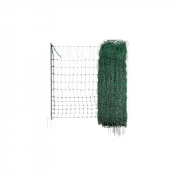 Síť vodivá pro drůbež 112 cm, 25 m, zelená, 2 hroty 