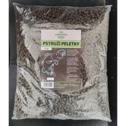 Pstruží peletky 3 kg, průměr 2 mm