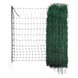 Síť vodivá pro drůbež 106 cm, 50 m, 2 hroty, zelená + brána 105 cm