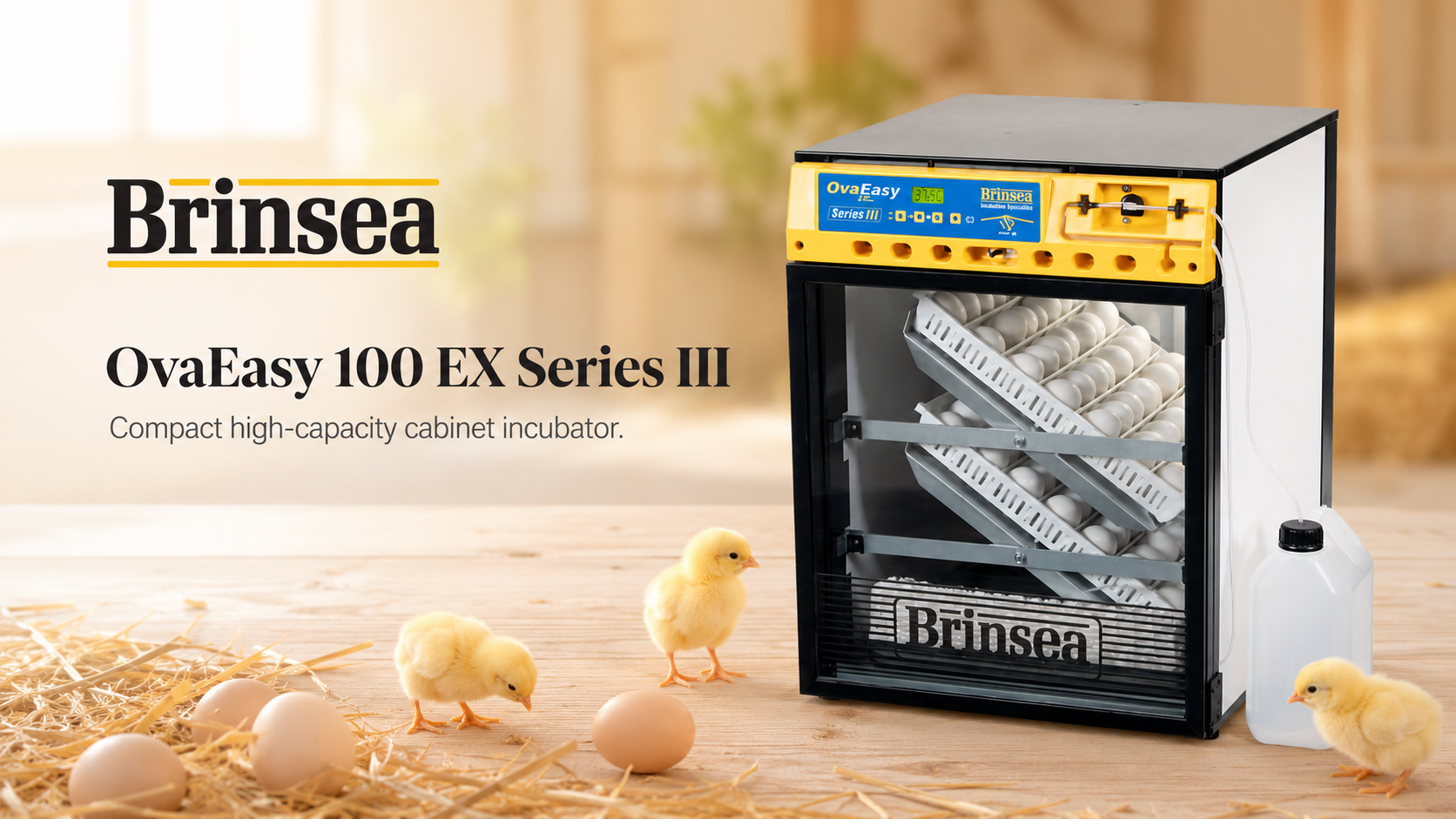 Brinsea OvaEasy 100 EX Series III – skriňová profi liaheň s plne automatickým zvlhčovaním banner